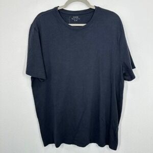 VINCE Mens Charcoal Navy‎ Blue Cotton Crew Neck T Shirt XL 100% Pima Cotton